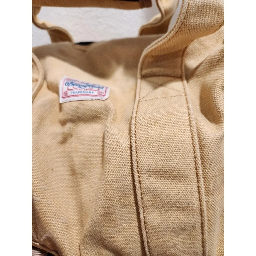 Benny Gold Canvas Duffel Bag Tan Workwear Travel‎ Gym Carryall YKK Zipper 21